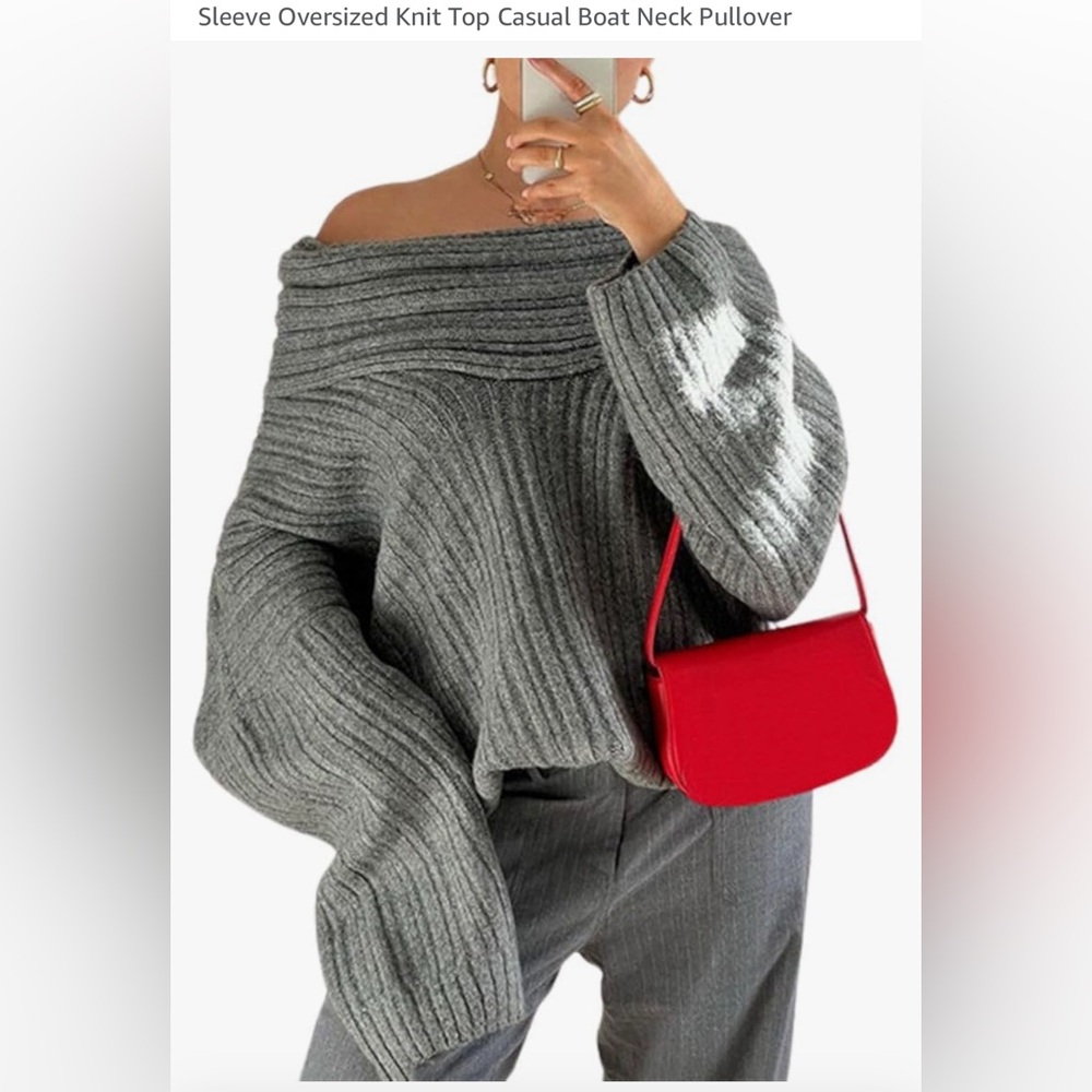 off the shoulder sweater
